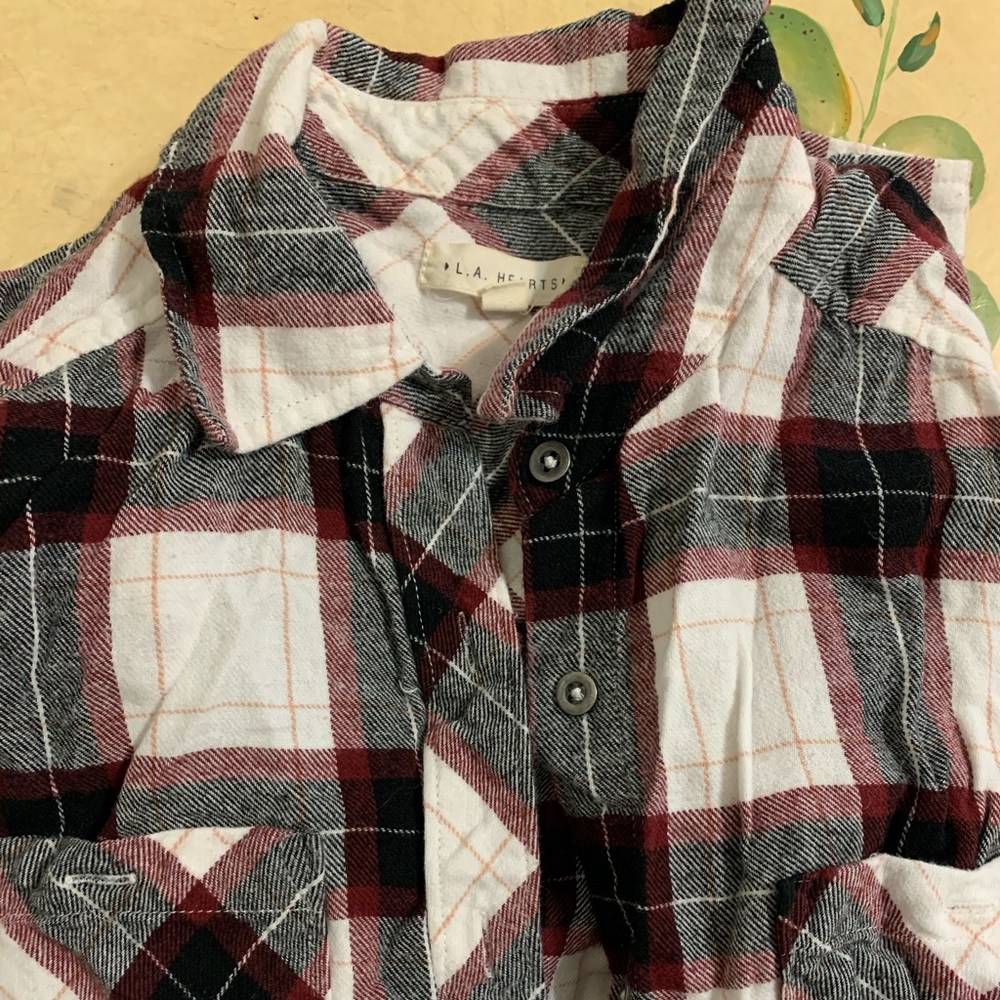 LA Hearts long sleeve flannel